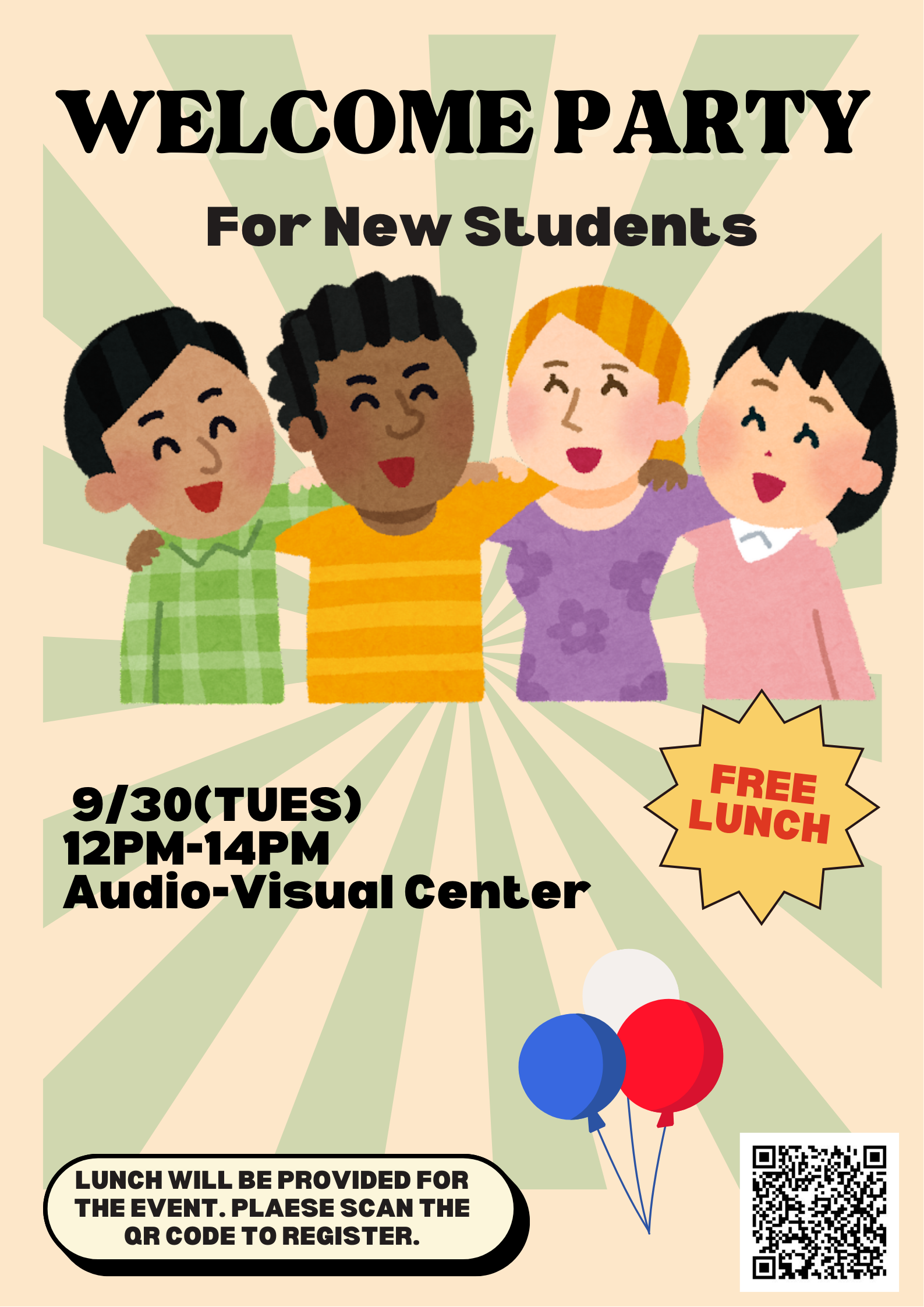 海報Welcome Party for New Students