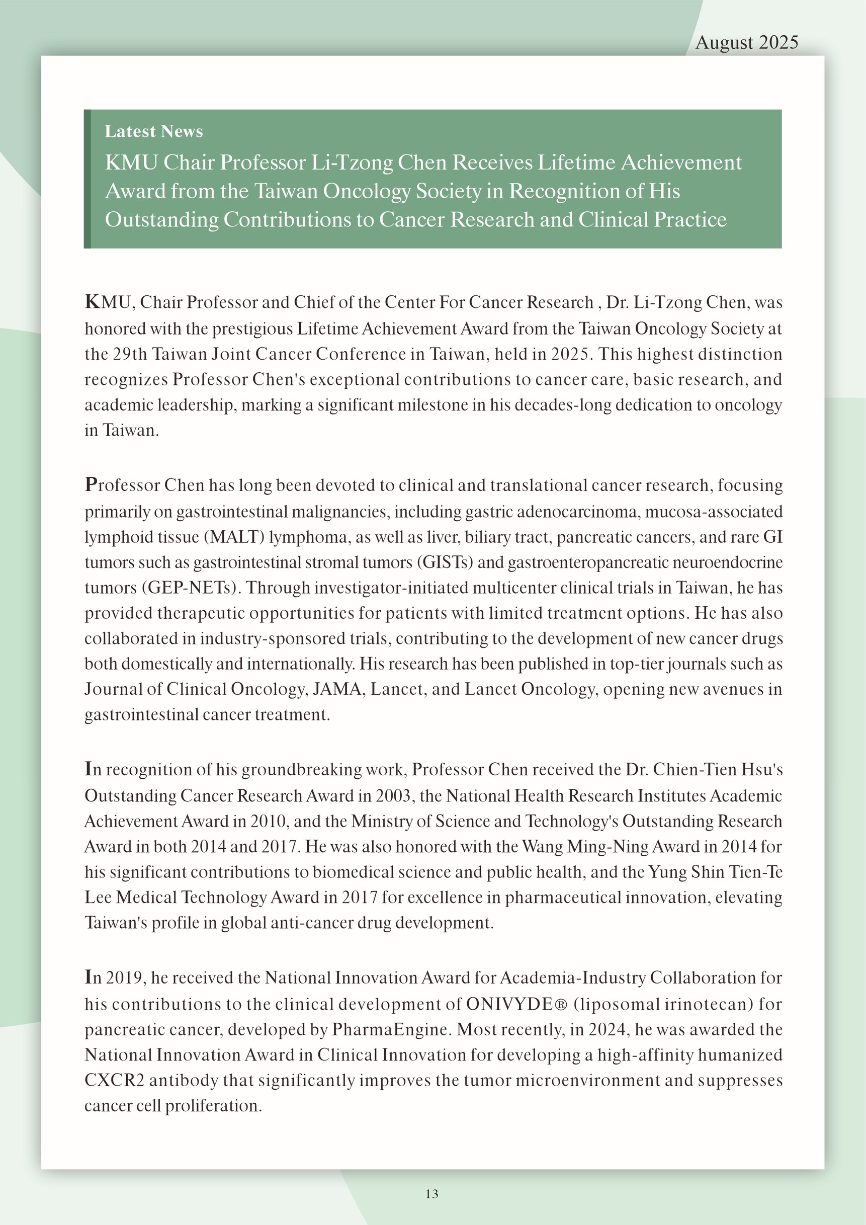 KMU Newsletter 13